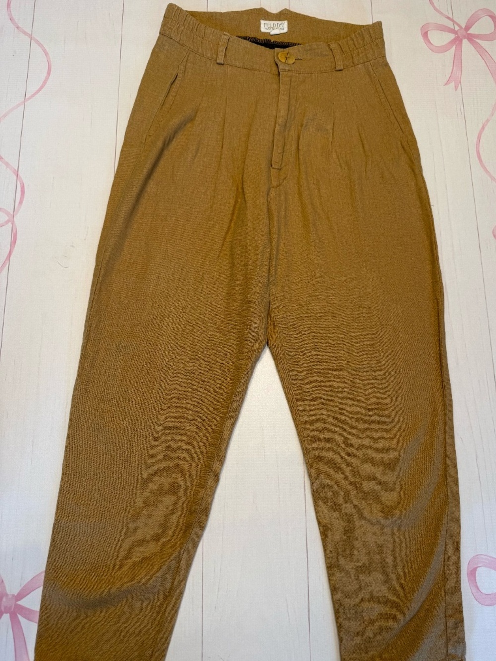 Field Day Perfect Pant 2.0 in Tawny Linen size XS
